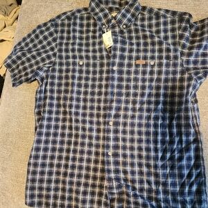 Redhead plaid button up